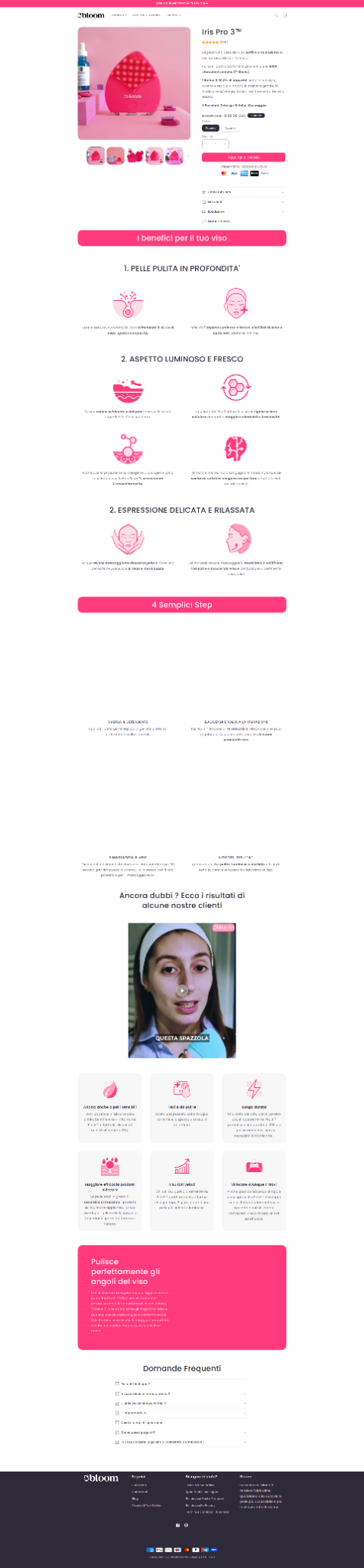 Bloom product page mobile